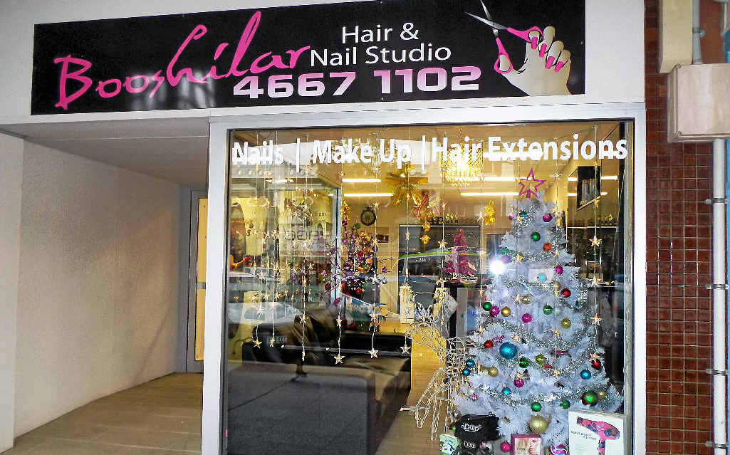Booshilar Hair and Nail Studio tied for second place in the Warwick Chamber of Commerce Christmas window competition.